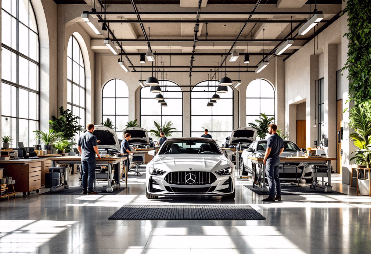 image of auto dealership service center
