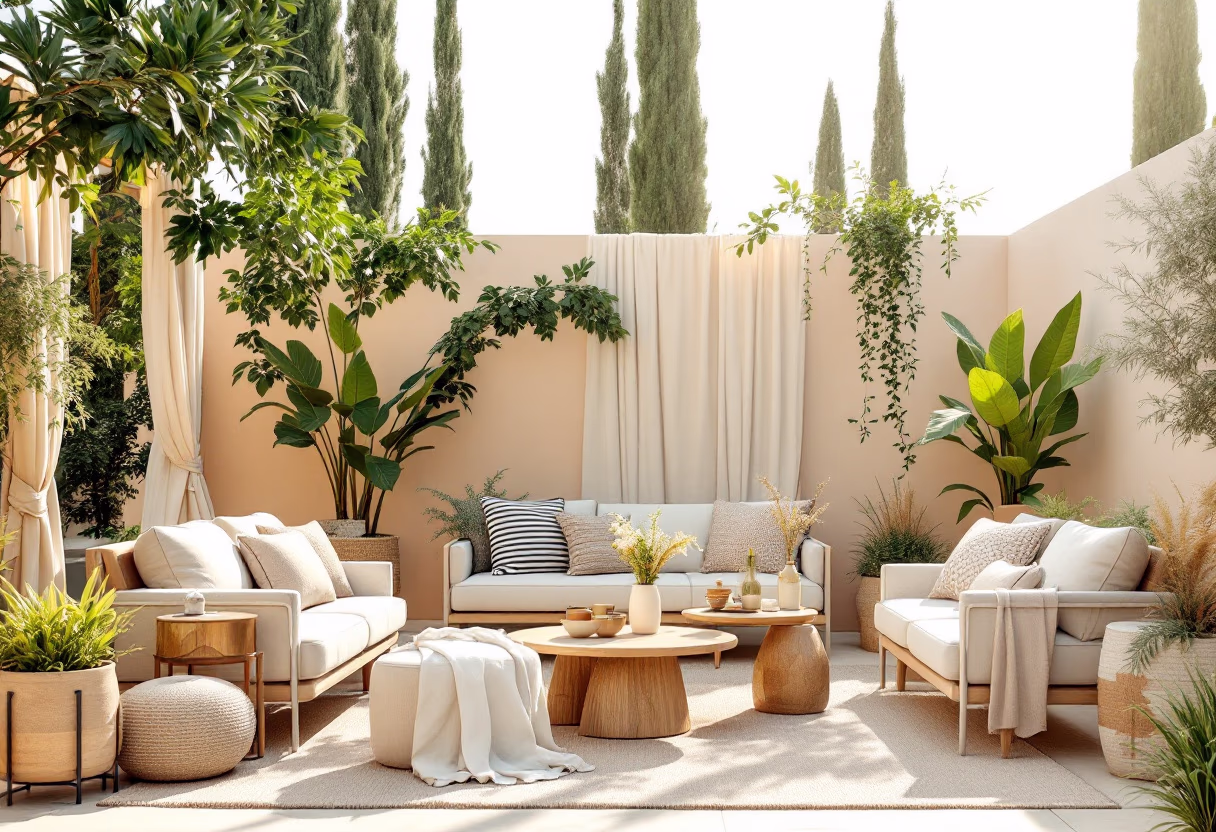 image of a decorated garden party venue