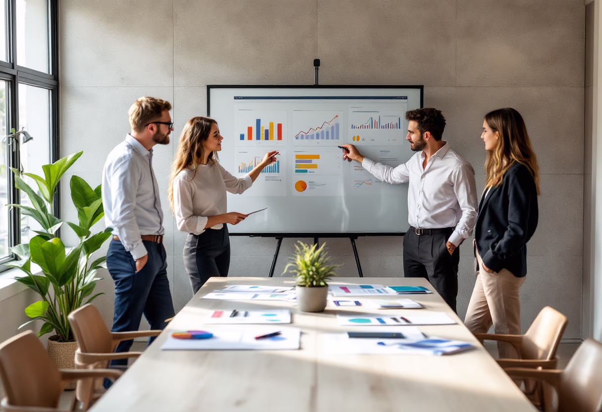 strategic planning session in a consulting firm