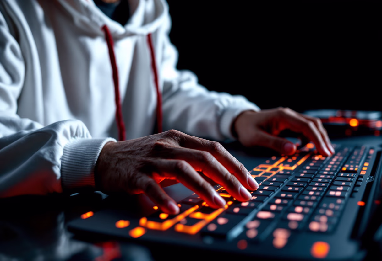 image of someone typing on a keyboard (for a b2b saas)