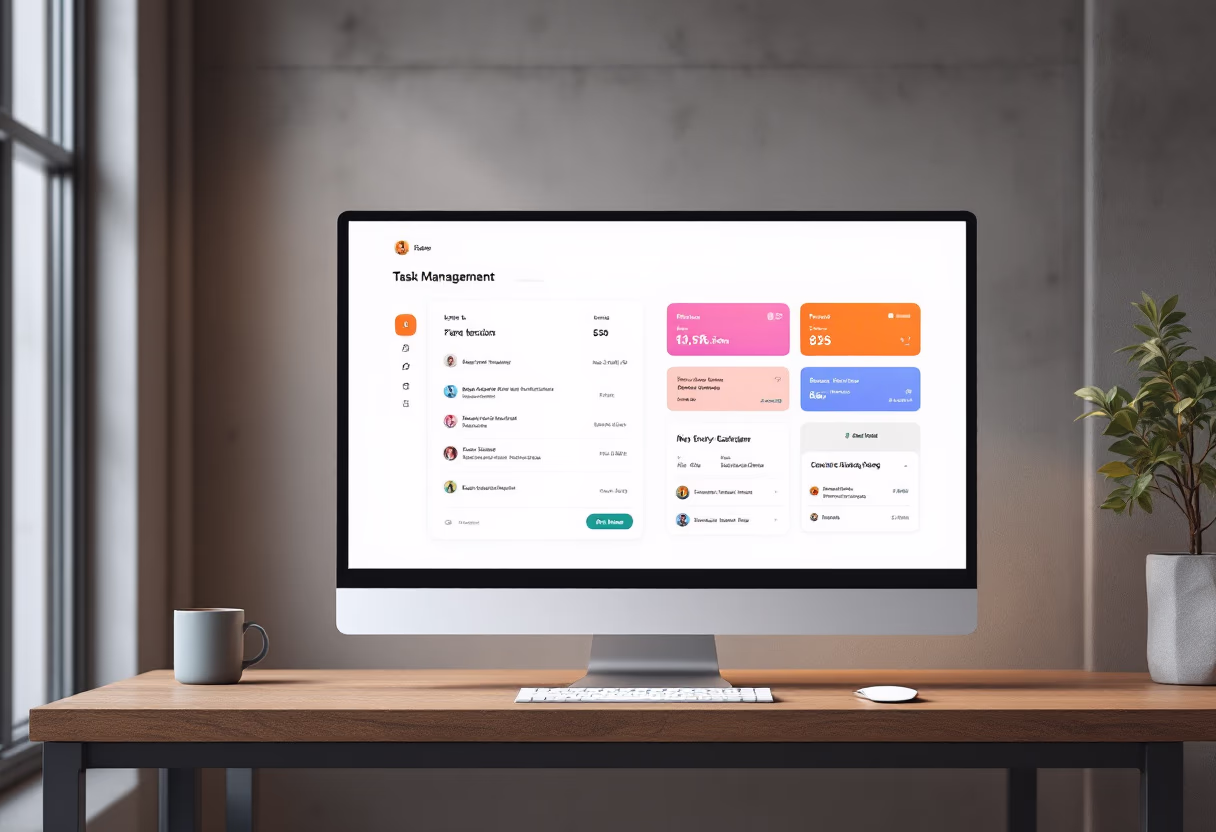 interface of task management module (for a productivity tools business)