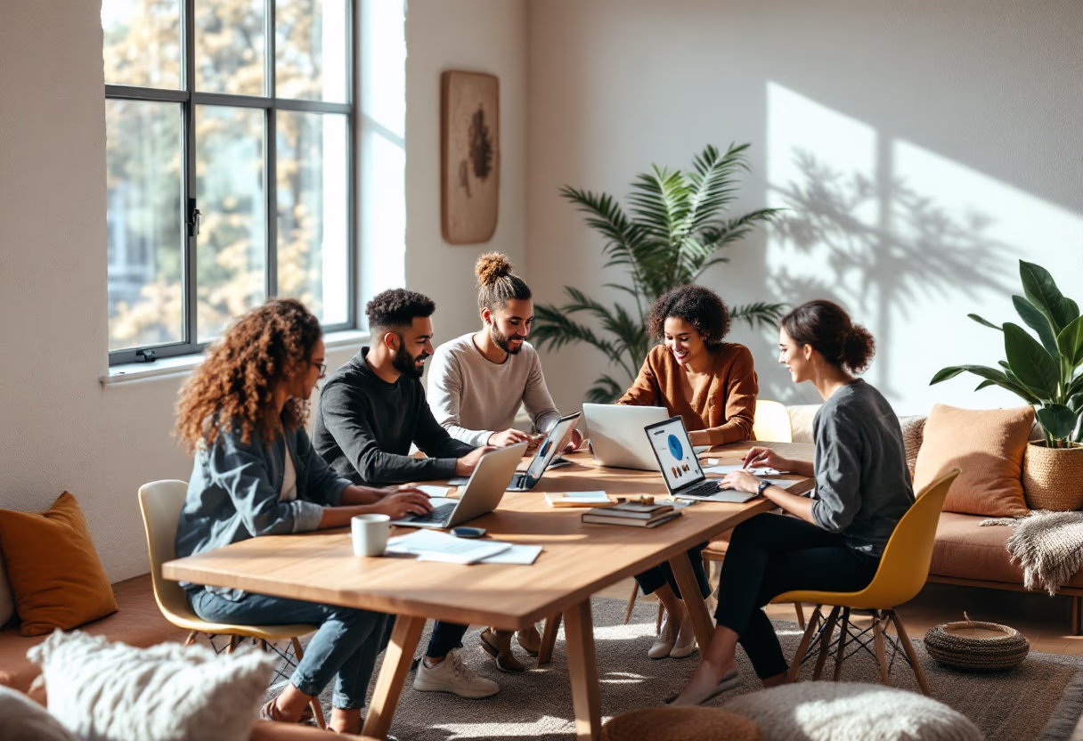 image of brainstorming session (for a productivity tools business)