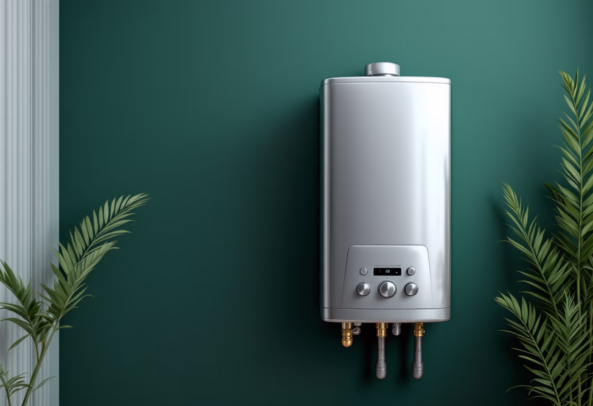 image of water heater installation