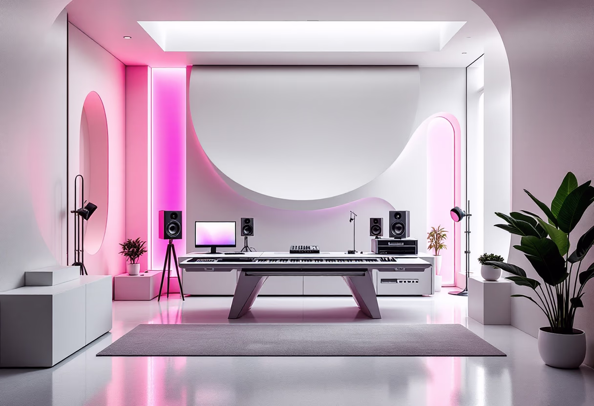 image of studio room (photography) (for a music studio)