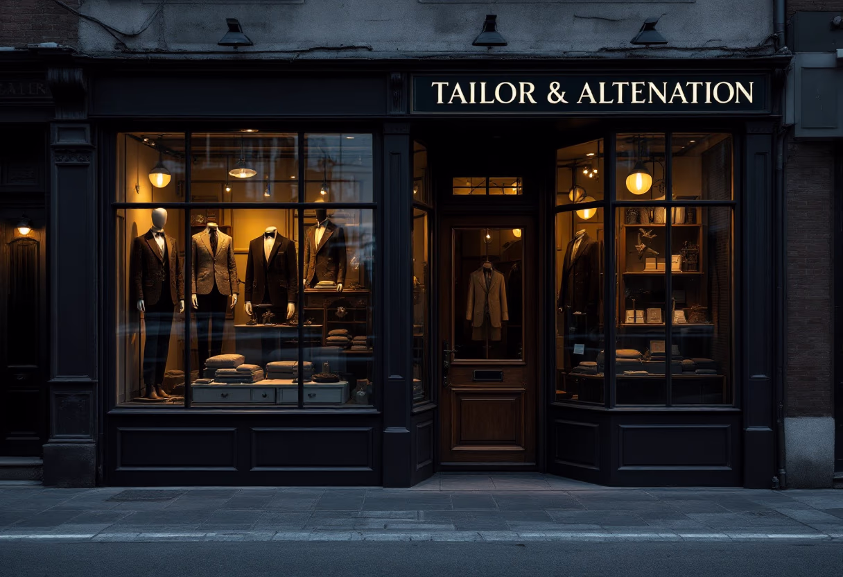 image of a welcoming shopfront (for a tailors & alteration shop)