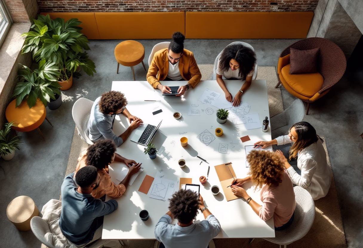 image of diverse group collaboration (for a hr tech)