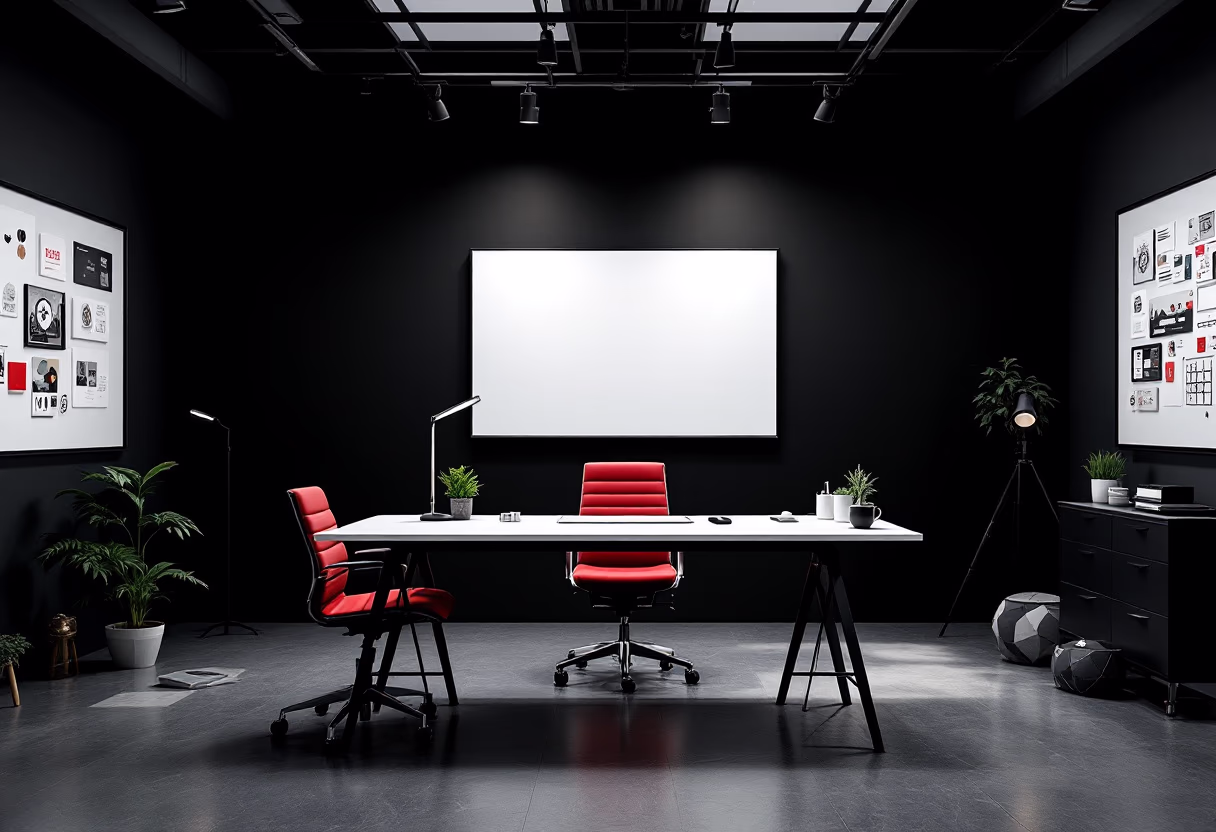 [background image] image of a designer workspace (for a graphic design studio)