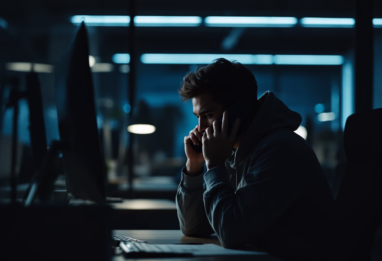 image of an individual providing support assistance for a productivity tools business