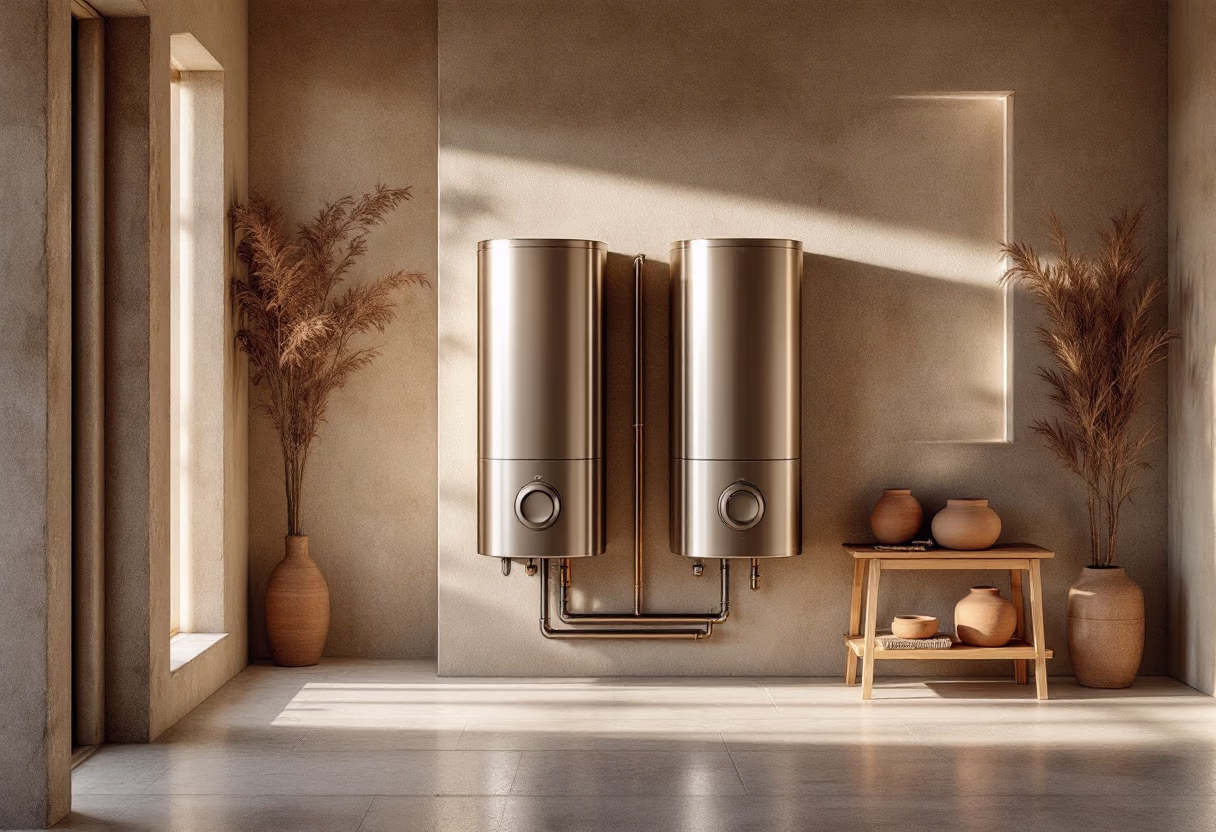 image of water heater installation