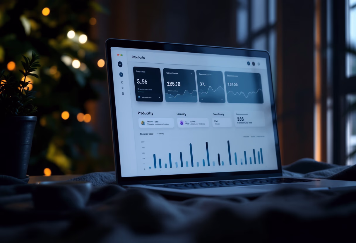 [interface] image of a dashboard interface (for a productivity tools business)