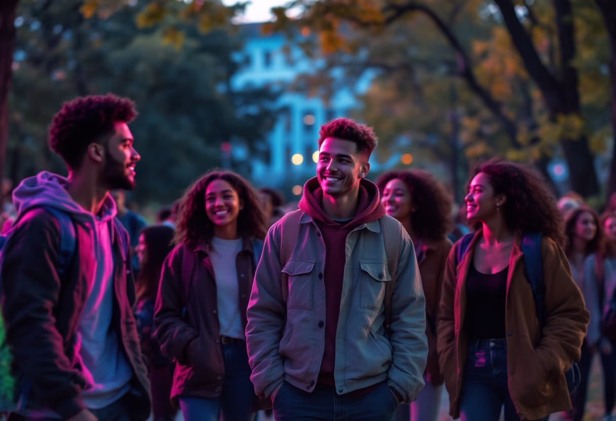 image of prospective students on campus tour