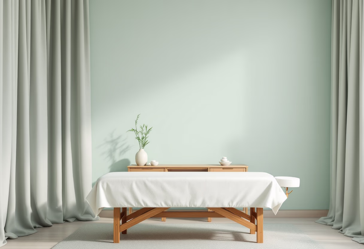 image of a peaceful acupuncture therapy room