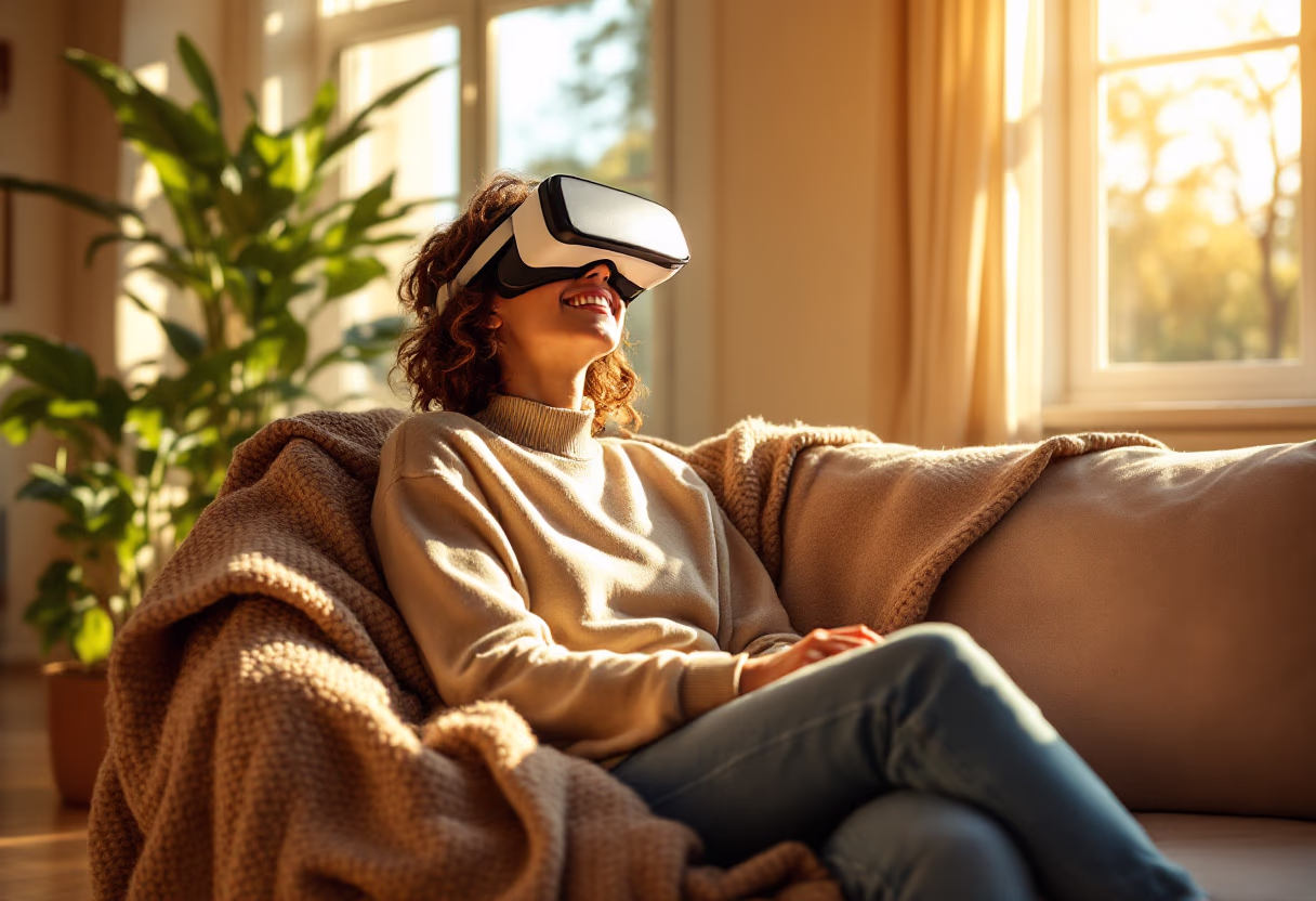 image of vr technology in a home environment