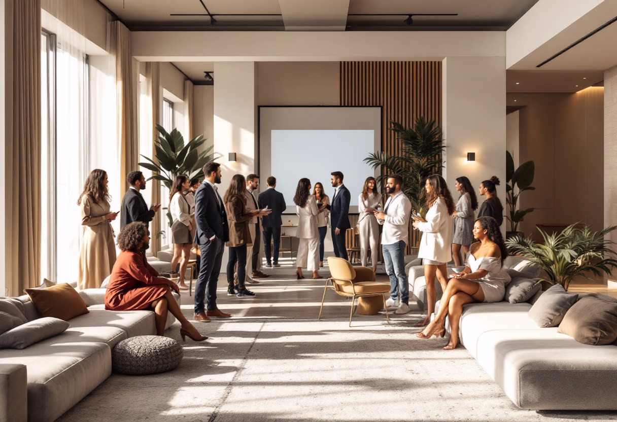 image of networking event attendees (for a legal tech)