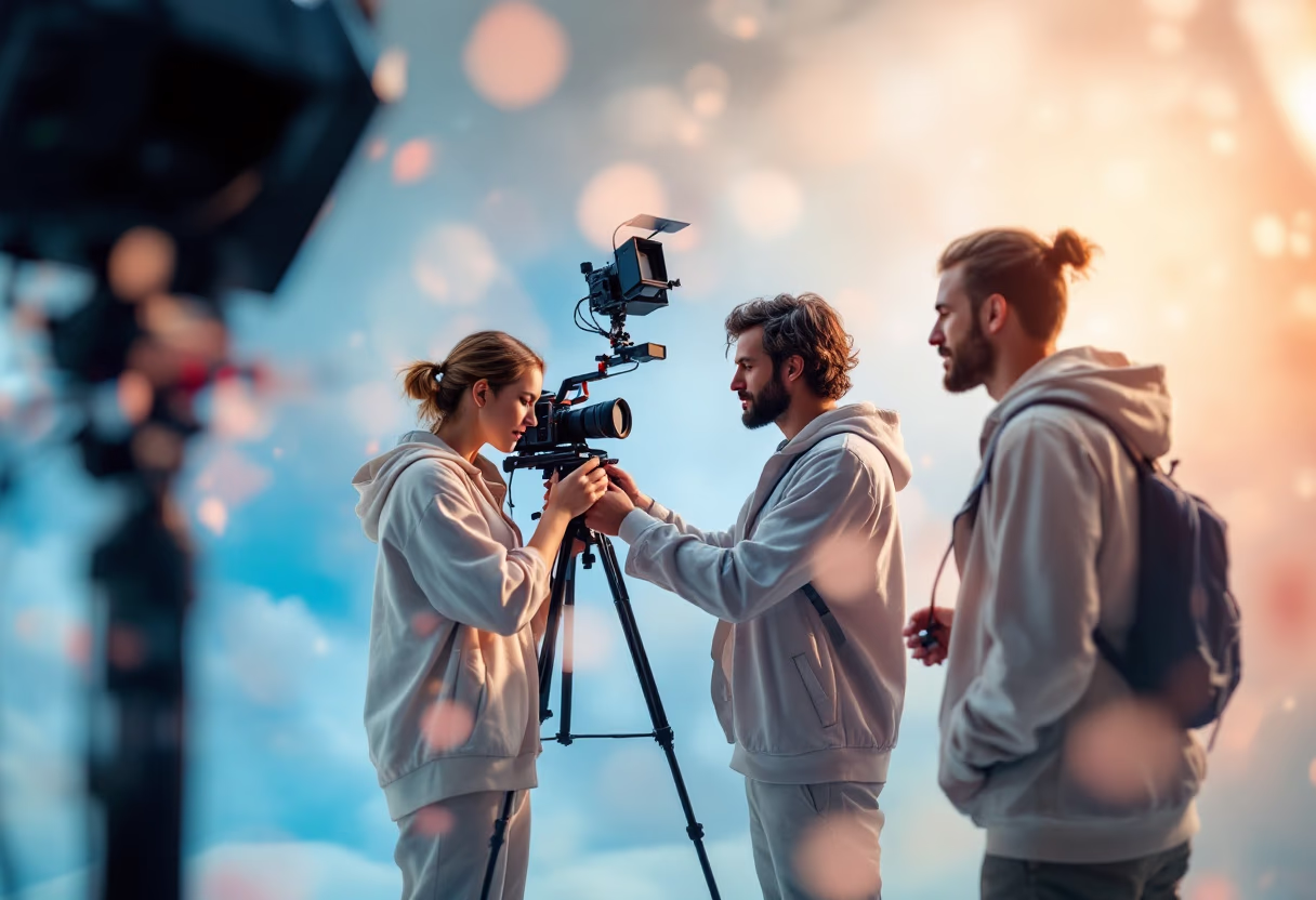 image of behind the scenes filming