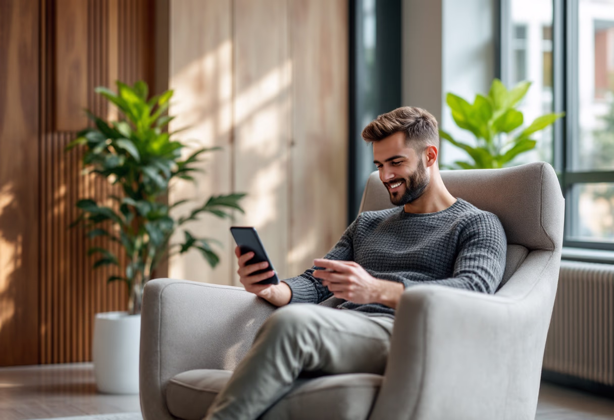 [interface] image of employee interacting with hr software (for a hr tech)