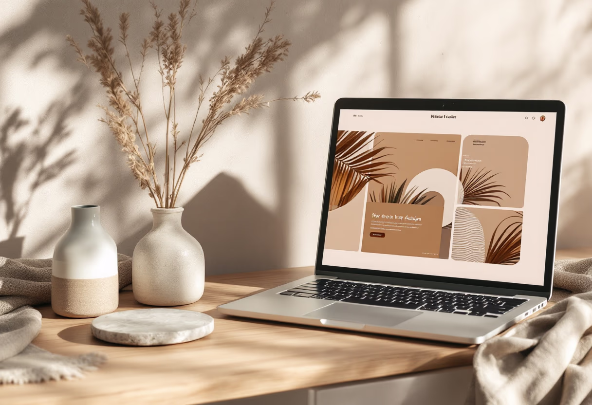 [digital project] image of a graphic design on a screen (for a web design agency)