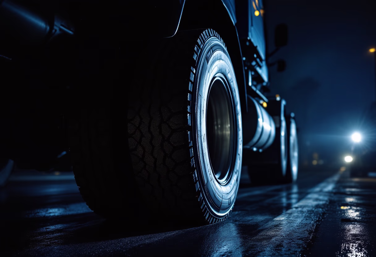 image of truck maintenance for a trucking company