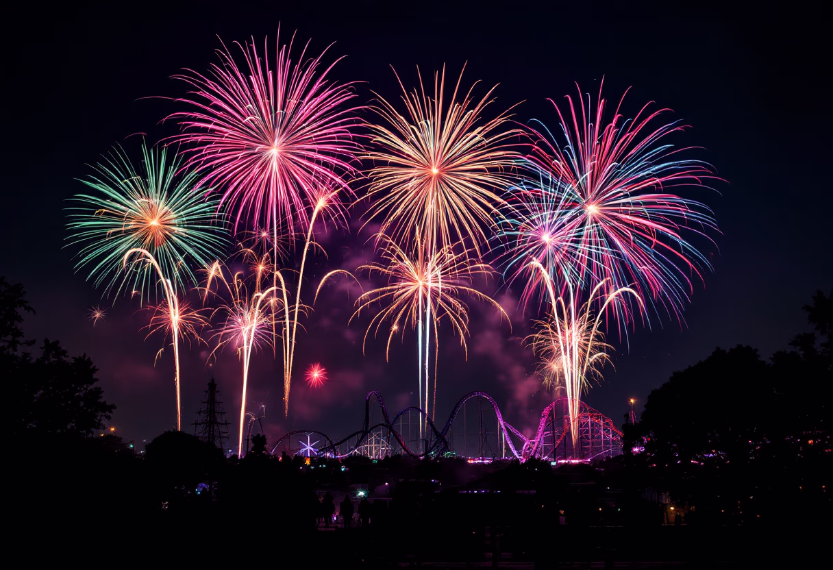 image of fireworks display (for an amusement park)