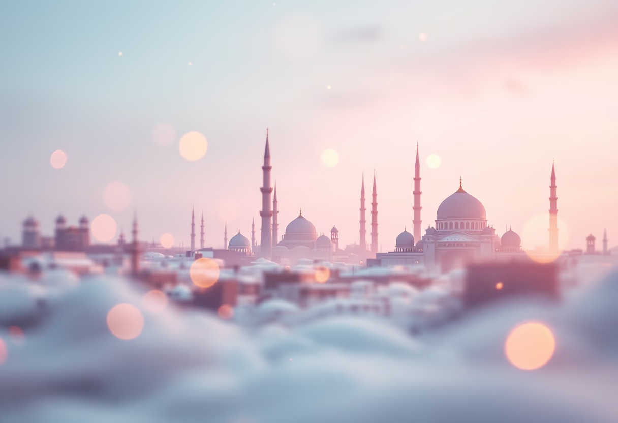 [background image] image of city skyline (for a mosques)