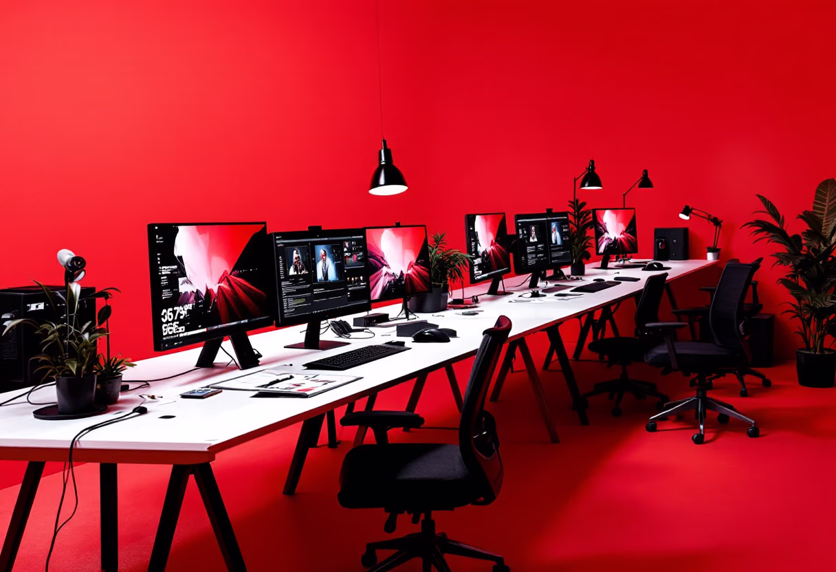 image of office workspace (for a web design agency)