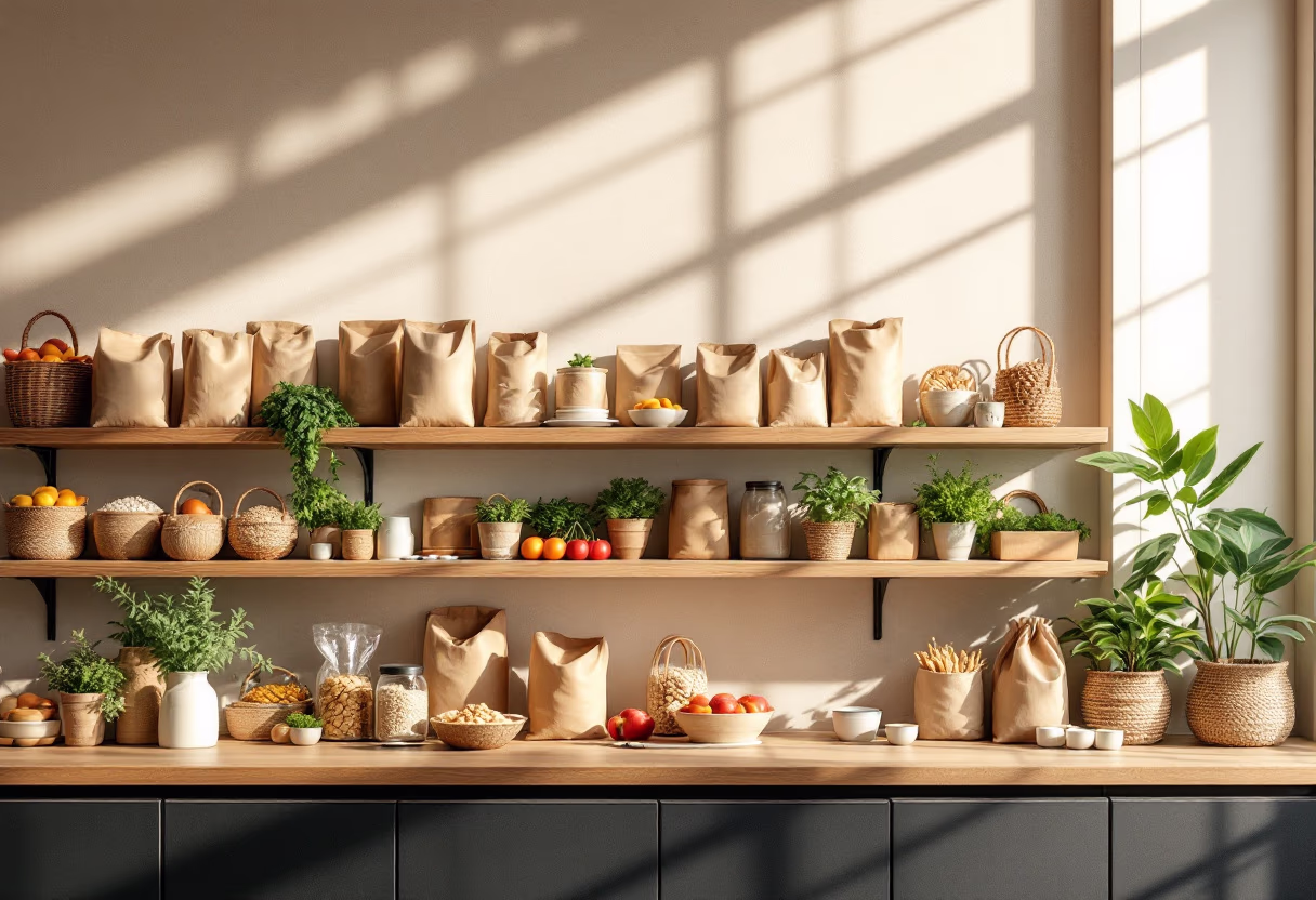 image of assortment of grocery products for a grocery store