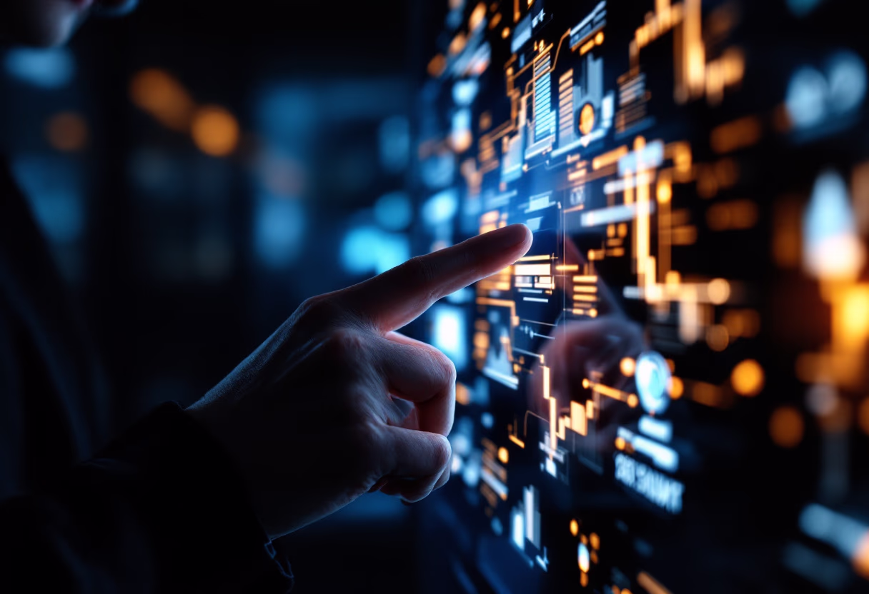 image of students engaging with the software