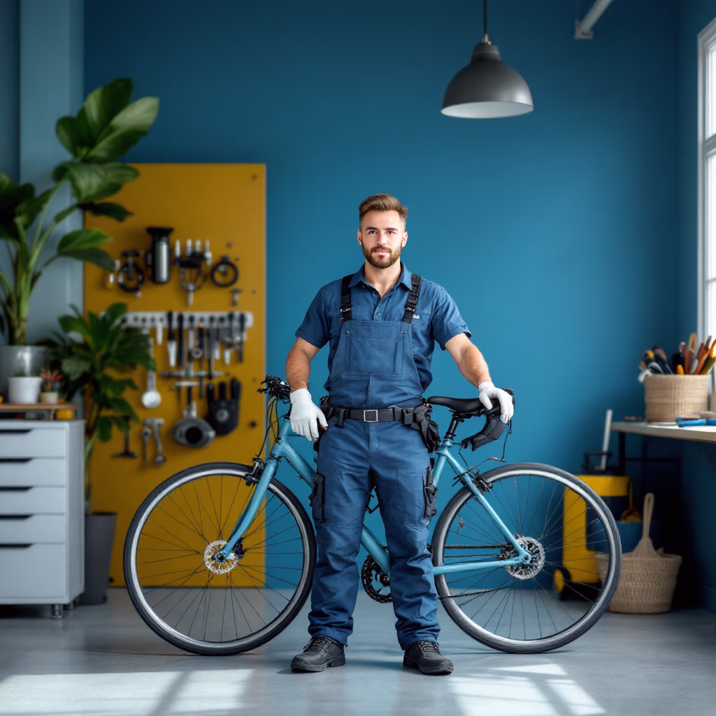 [team] image of individual team member (for a bicycle shop)