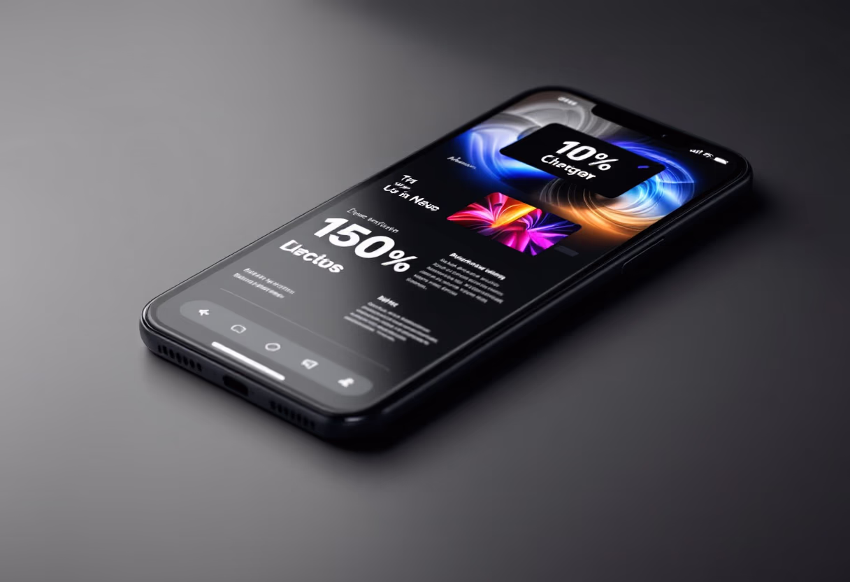 [digital project] image of a mobile app interface (for a web development agency)