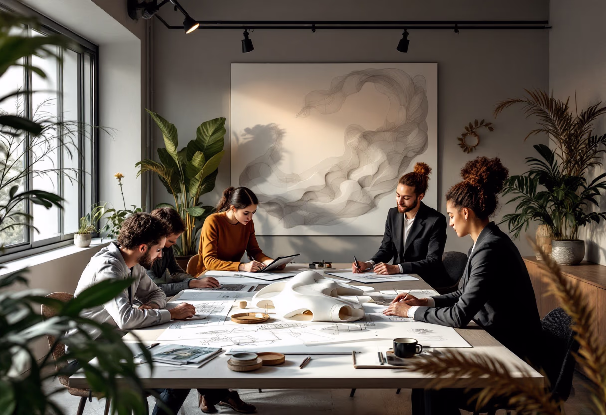 image of an architecture team working