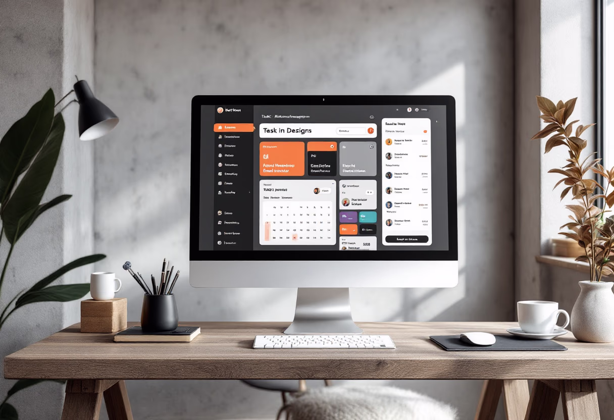 interface of task management module (for a productivity tools business)