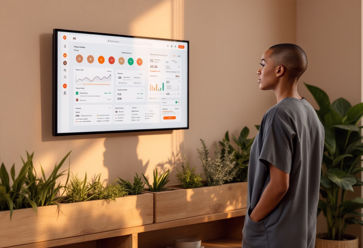 image of healthcare professional using ai software