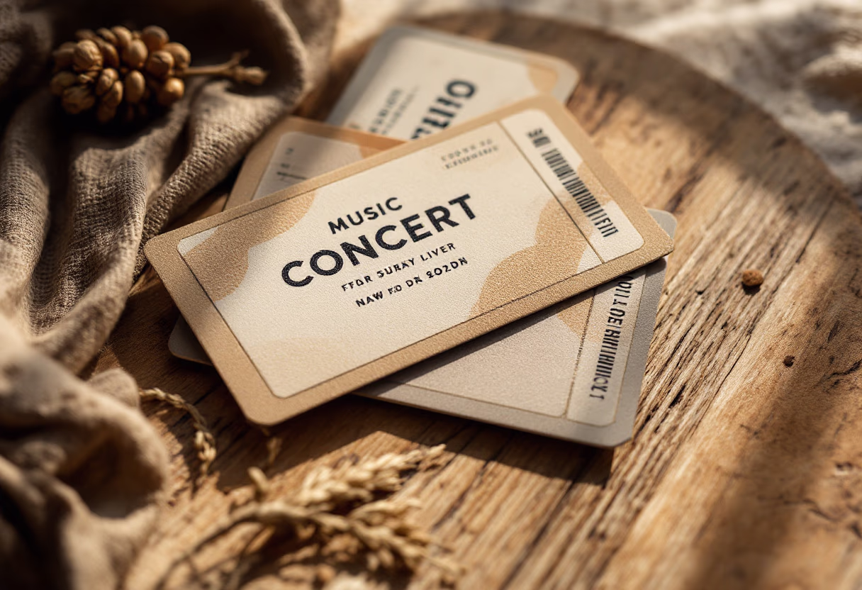 image of event tickets (for a musician & band)