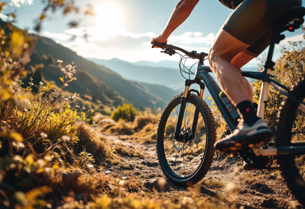 image of bicycle in motion (for a bicycle shop)