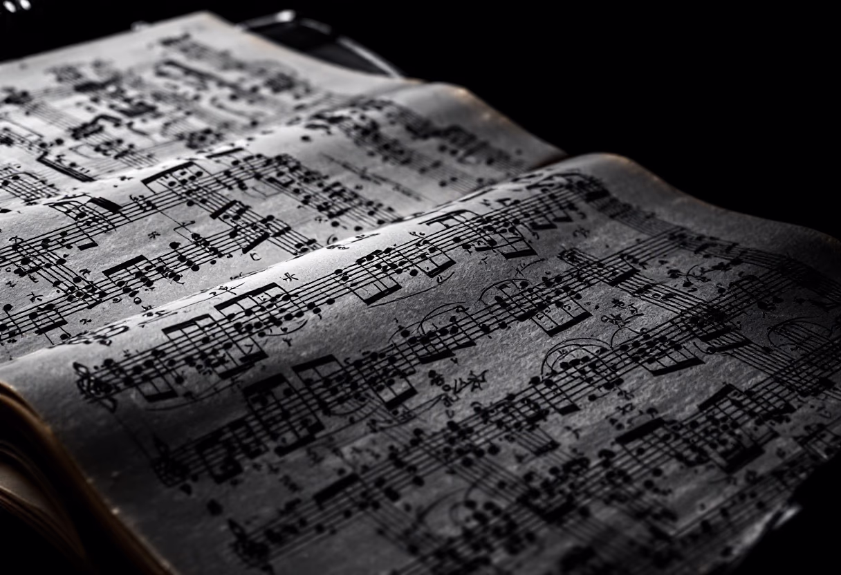 image of music sheets on a stand