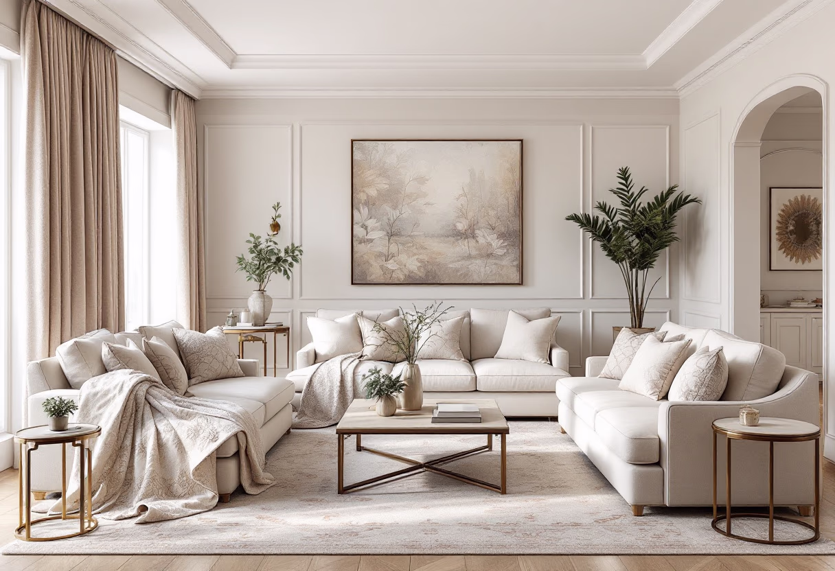 image of a tidy living room (for a cleaning service)