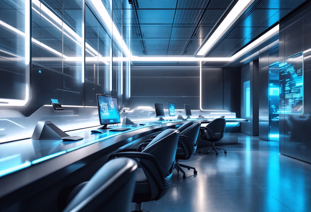 [background image] image of contact center space (for a data analytics and business intelligence)