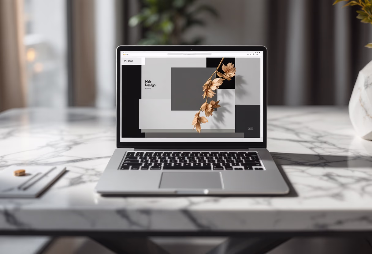 a [digital project] display on a laptop
