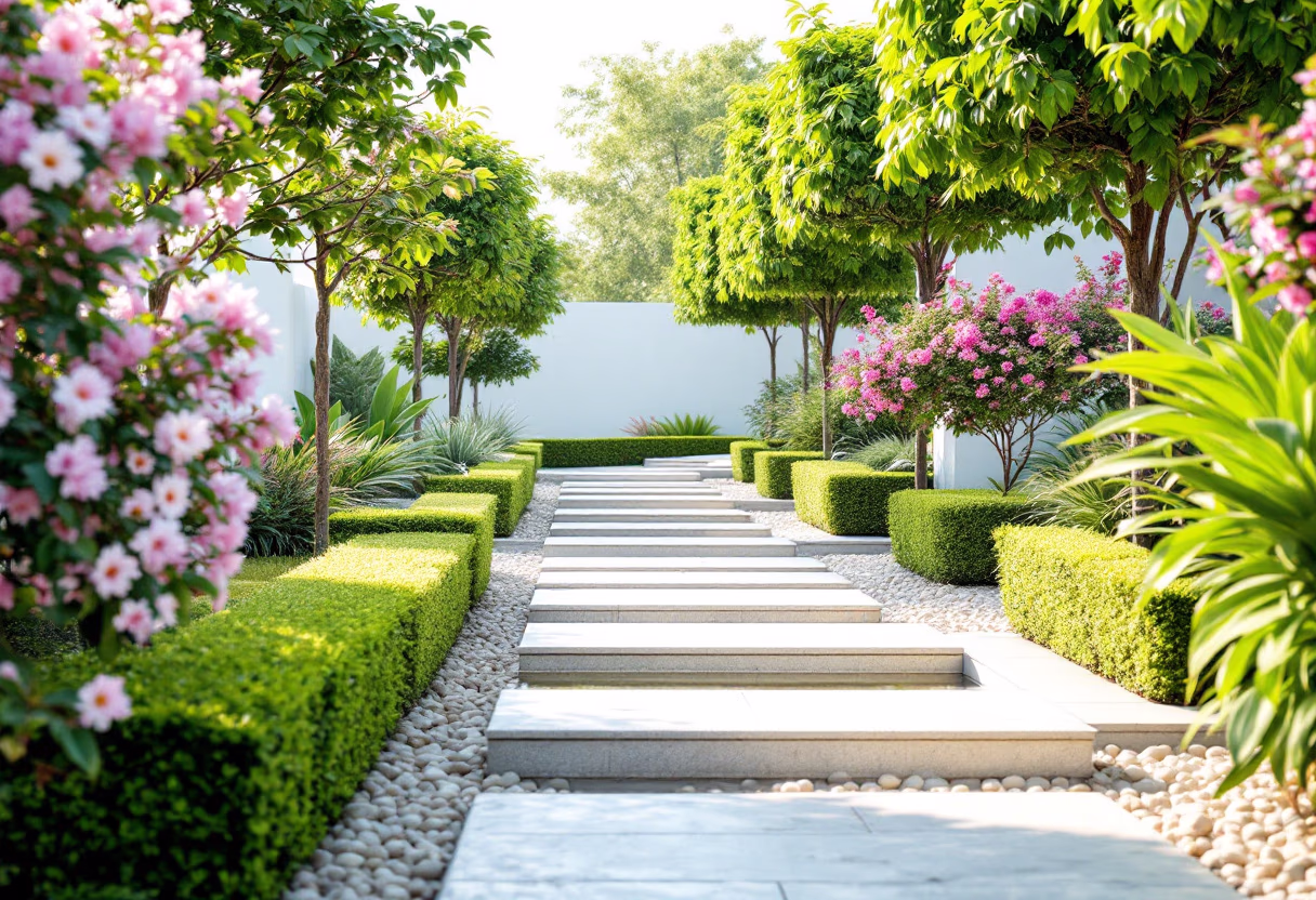 image of pathways in a garden park