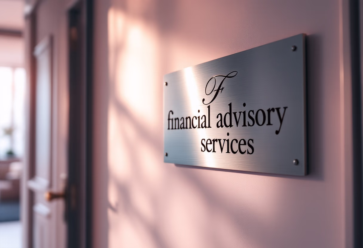 image of office sign (for a financial advisor)