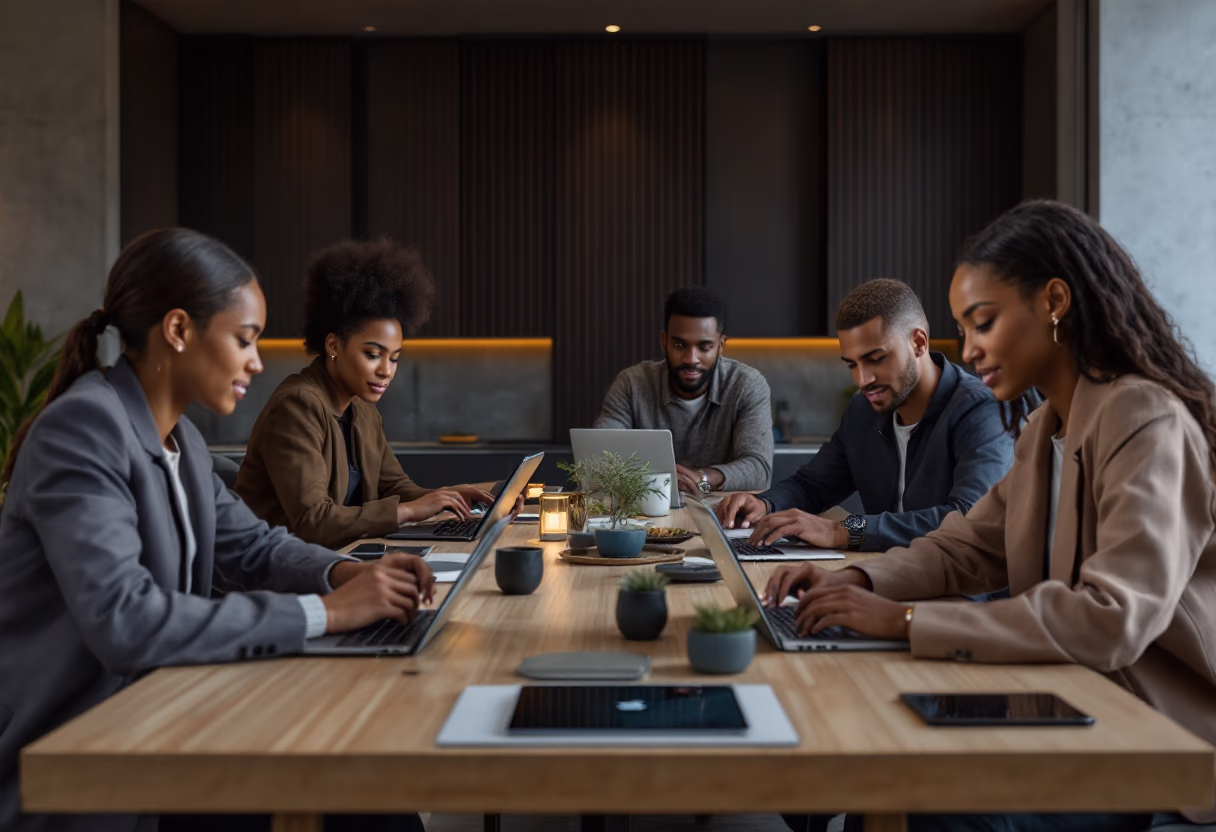 image of students attending an online class (for a edtech)