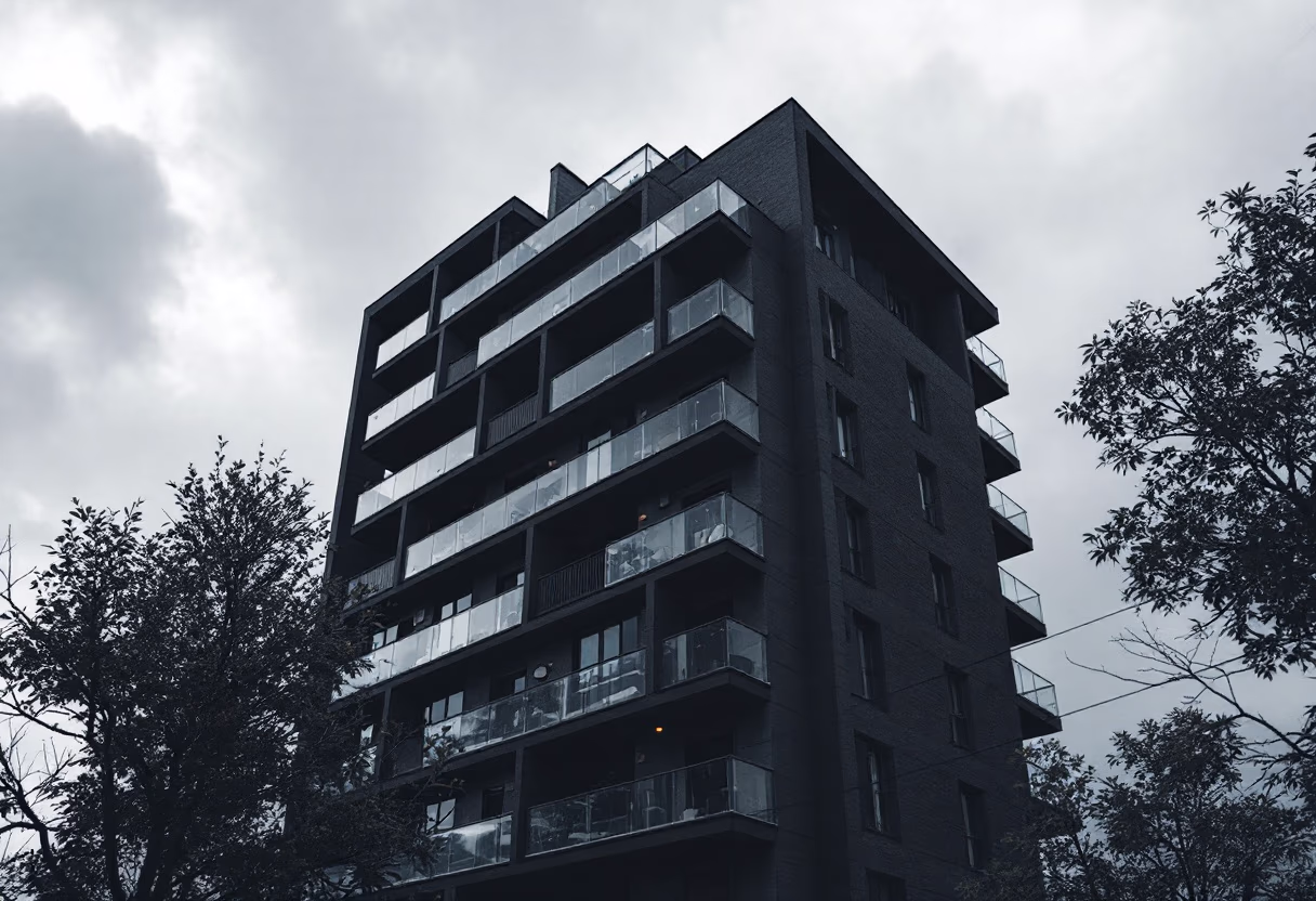 image of finished apartment building (for a general contractor)