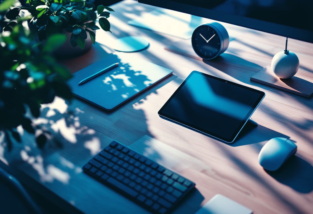 [background image] image of a modern workspace (for a consumer apps)