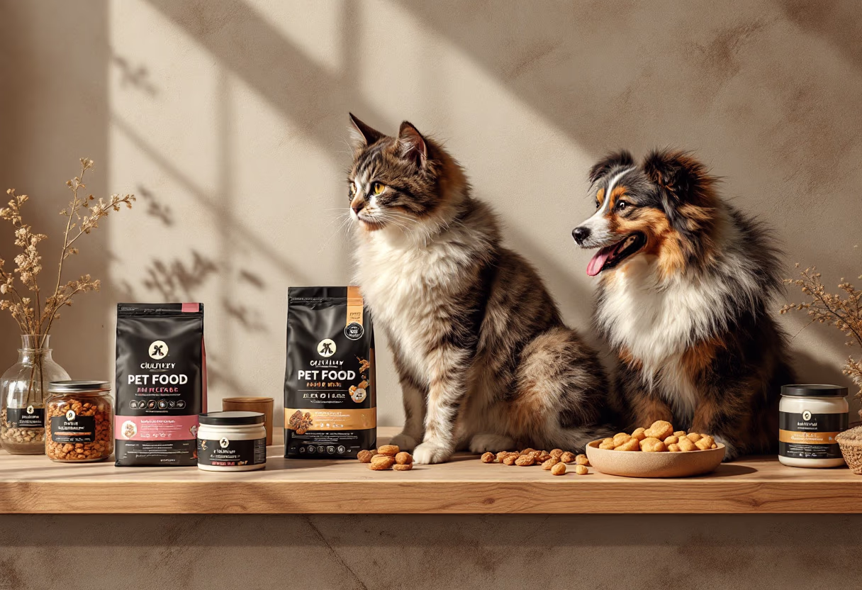 image of various pet food brands on shelves