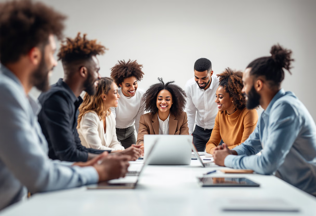 image of diverse group collaboration (for a hr tech)