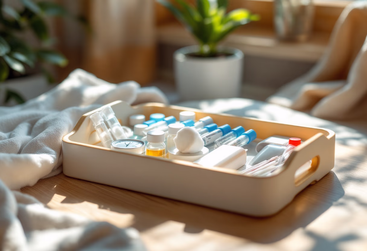 [background image] image of medical supplies in a medical clinic