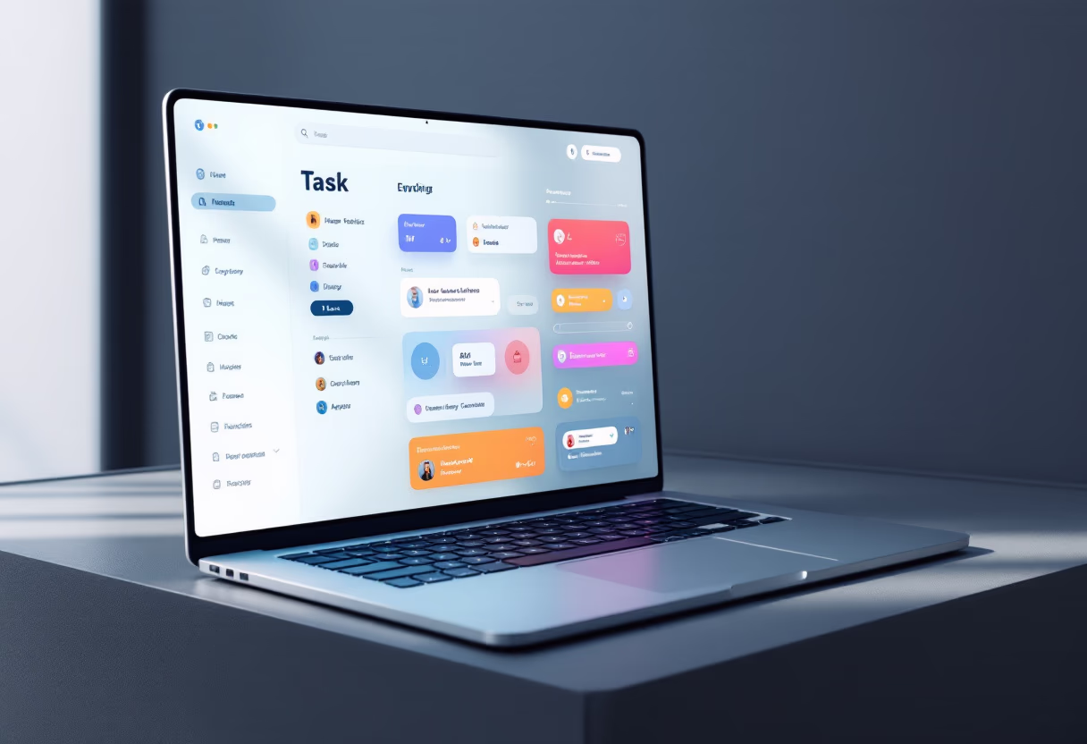 interface of task management module (for a productivity tools business)