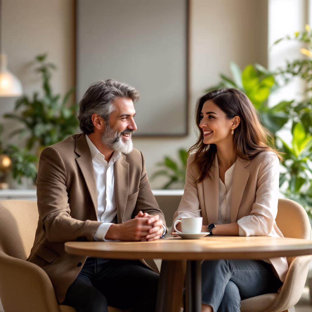 image of a consultant discussing blockchain solutions with a colleague [team]