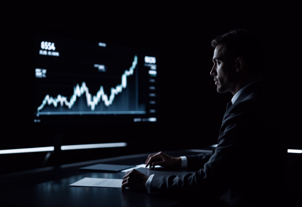 image of financial news broadcast