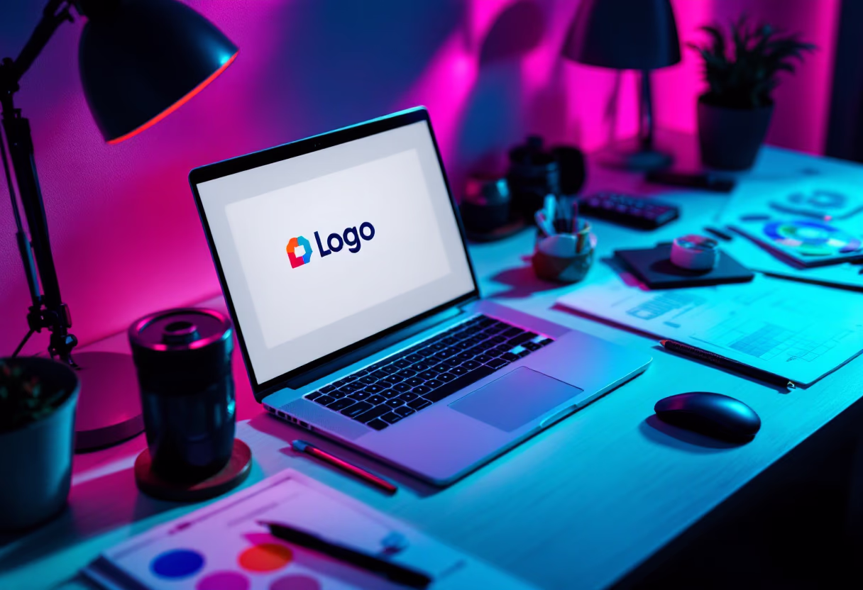 image of a logo design process